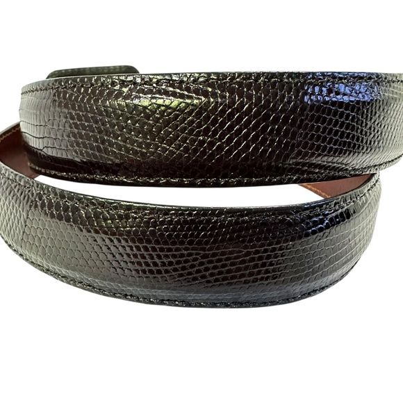 Genuine KLEINBERG SHERRILL Black Lizard Leather Women Belt Size S 29-30 main image 8